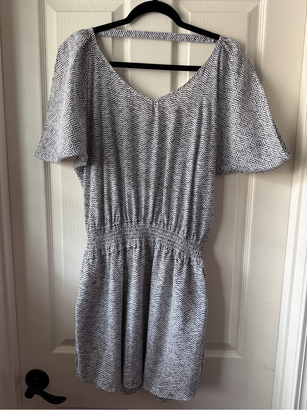 BCBGeneration Black & White Chevron Mini Dress
